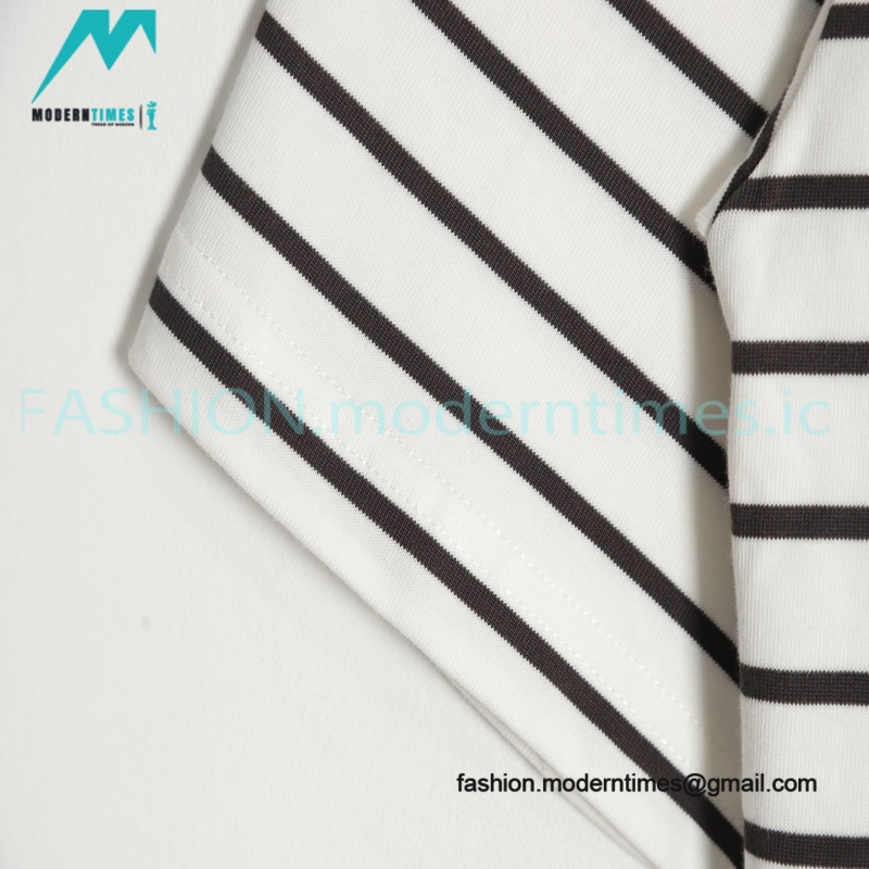 Balenciaga - Striped Silicone With Small Short Sleeve T-shirt