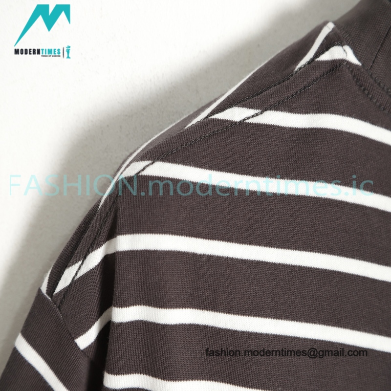 Balenciaga - Striped Silicone With Small Short Sleeve T-shirt