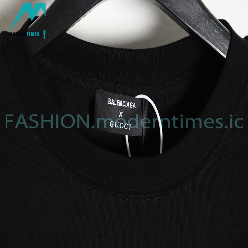 Balenciaga - Gucci Co-branded Letter Print Short Sleeve T-shirt