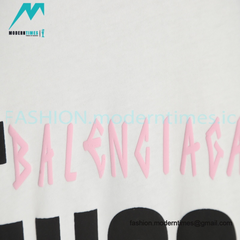 Balenciaga - Gucci Co-branded Letter Print Short Sleeve T-shirt