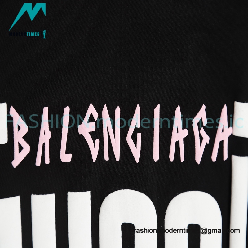 Balenciaga - Gucci Co-branded Letter Print Short Sleeve T-shirt
