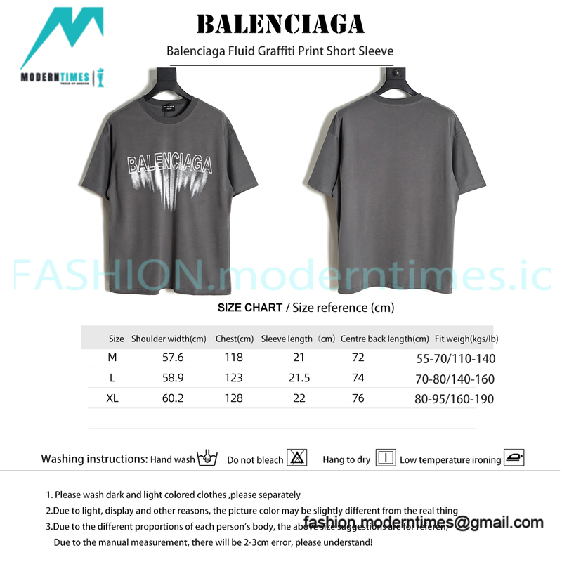 Balenciaga - Fluid Graffiti Print Short Sleeve