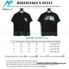 Balenciaga - Gucci Co-branded Green and Yellow Fluid Graffiti Print Short Sleeve