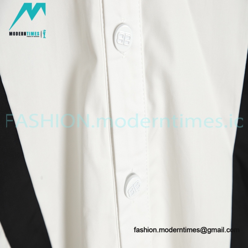 Balenciaga 23SS Spring/Summer Patchwork Long Sleeve Shirt