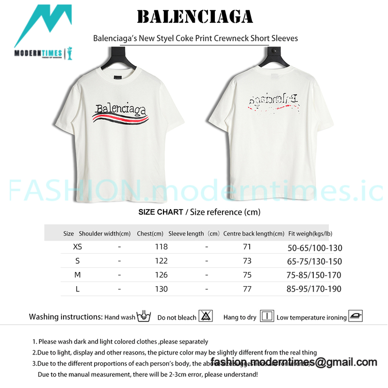 Balenciaga - New Styel Coke Print Crewneck Short Sleeves
