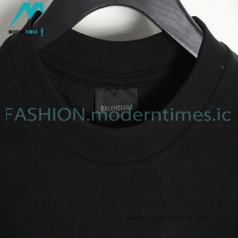 Balenciaga - Bone Letter Print Short Sleeve T-shirt