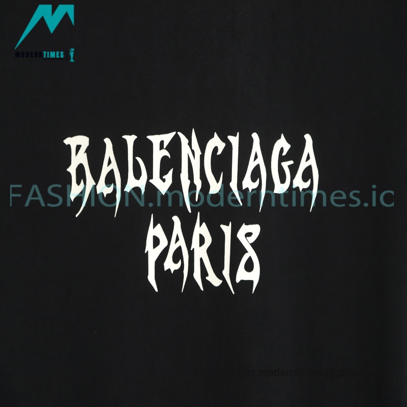 Balenciaga - Bone Letter Print Short Sleeve T-shirt