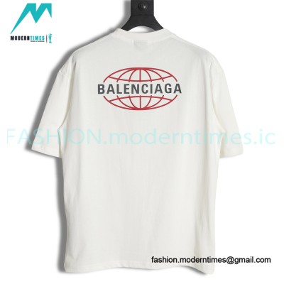 Balenciaga - Bone Letter Print Short Sleeve T-shirt