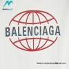 Balenciaga - Bone Letter Print Short Sleeve T-shirt