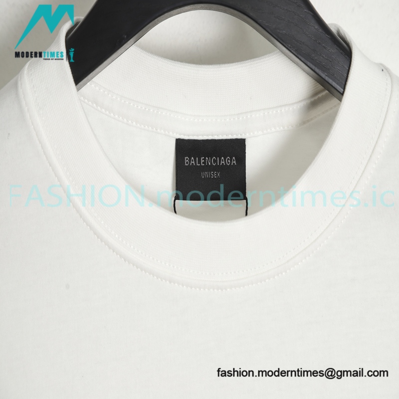 Balenciaga - Blue/White /Red Letter Print T-shirt
