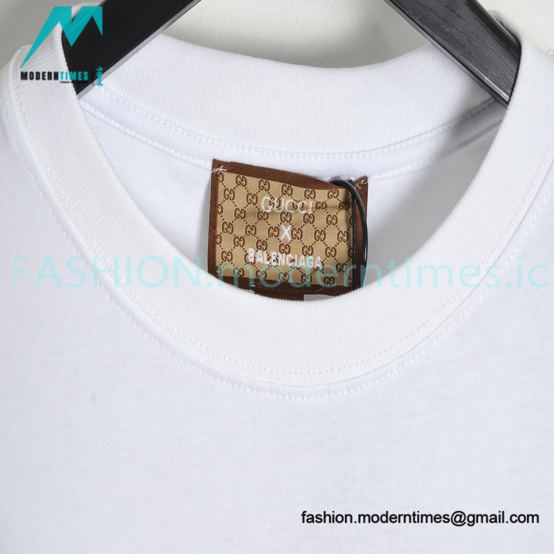 Balenciaga - Gucci  Floral Rabbit Print Short Sleeve T-shirt