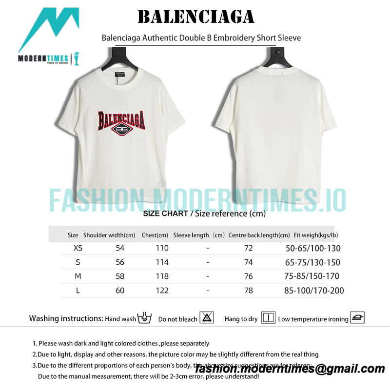 Balenciaga - Authentic Double B Embroidery Short Sleeve