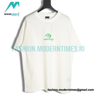 Balenciaga - M Logo Embroidered Short Sleeve