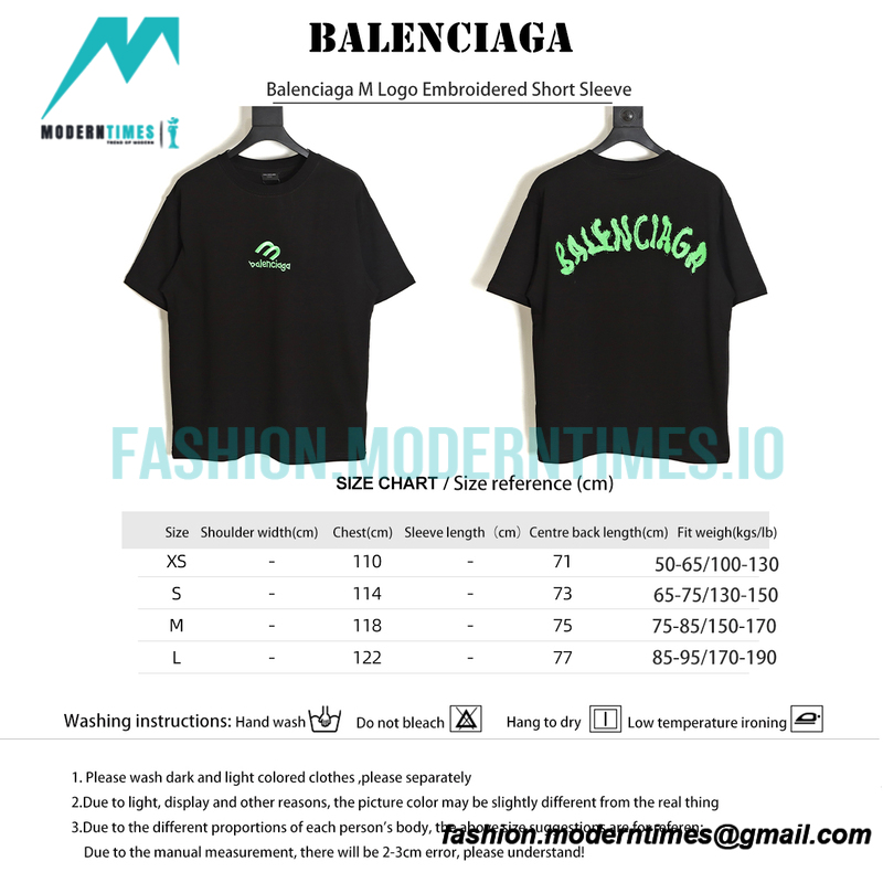 Balenciaga - M Logo Embroidered Short Sleeve