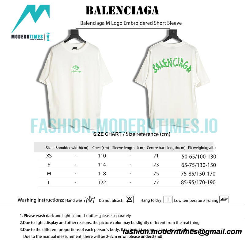 Balenciaga - M Logo Embroidered Short Sleeve