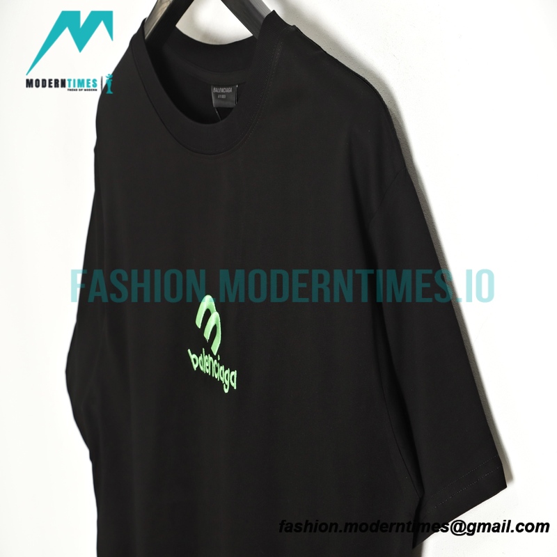 Balenciaga - M Logo Embroidered Short Sleeve
