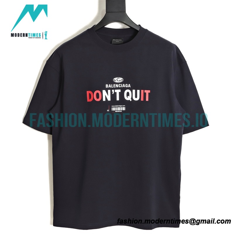 Balenciaga - Barcode Letter Print Short Sleeve T-shirt