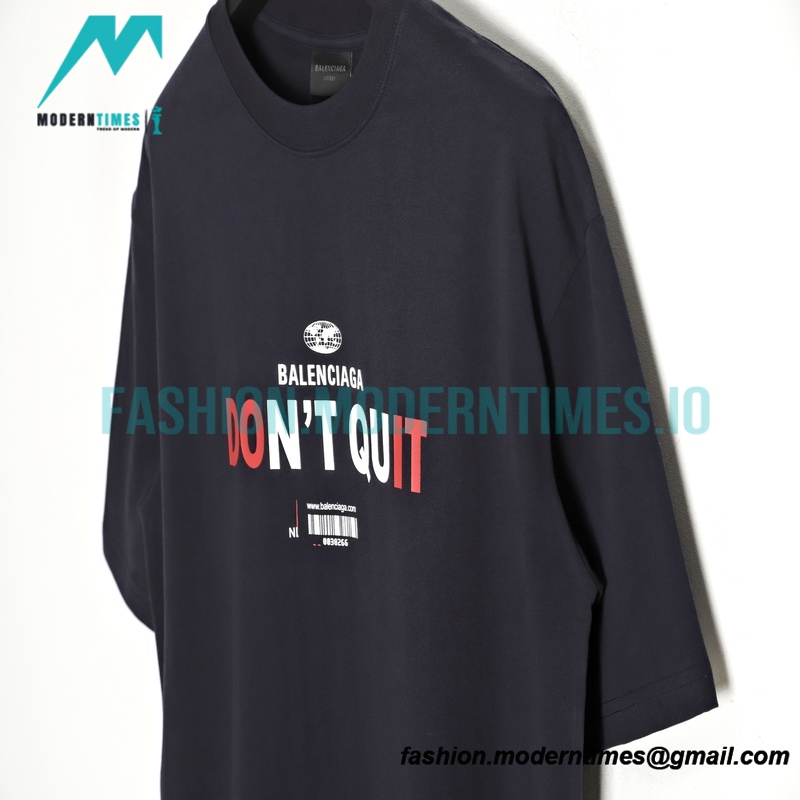 Balenciaga - Barcode Letter Print Short Sleeve T-shirt