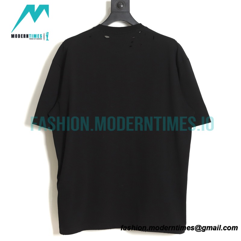 Balenciaga - 23SS Free Styling Tips Wash Destroy Short Sleeve T shirt