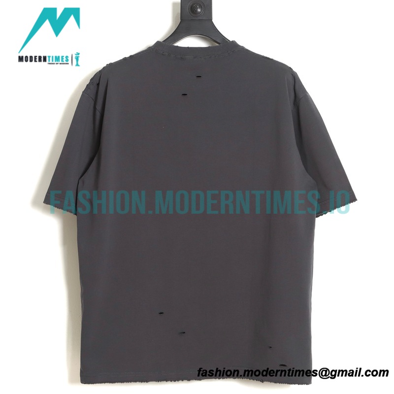 Balenciaga - Ripped Letter Print Short Sleeve T-shirt