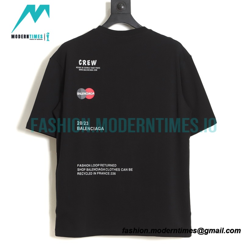 Balenciaga - Mastercard Crew Letter Print Short Sleeve T-shirt