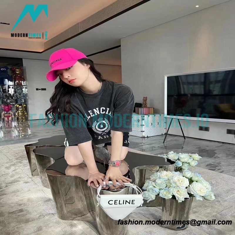 Balenciaga - 22SS Snow Ice Crack Wheat Short Sleeve T-shirt