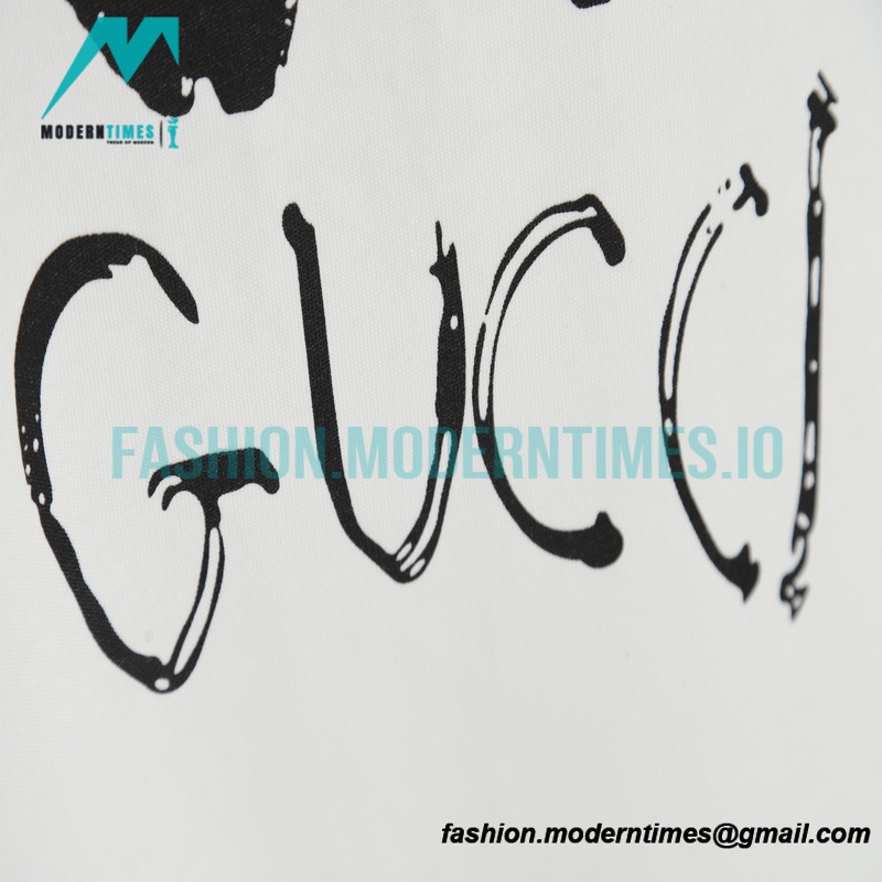 Balenciaga - Gucci Embroidered Graffiti Print Short Sleeve