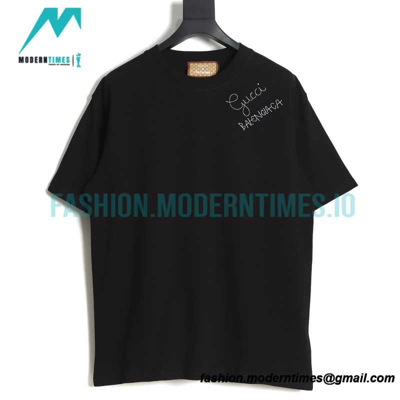 Balenciaga - Gucci Embroidered Graffiti Print Short Sleeve