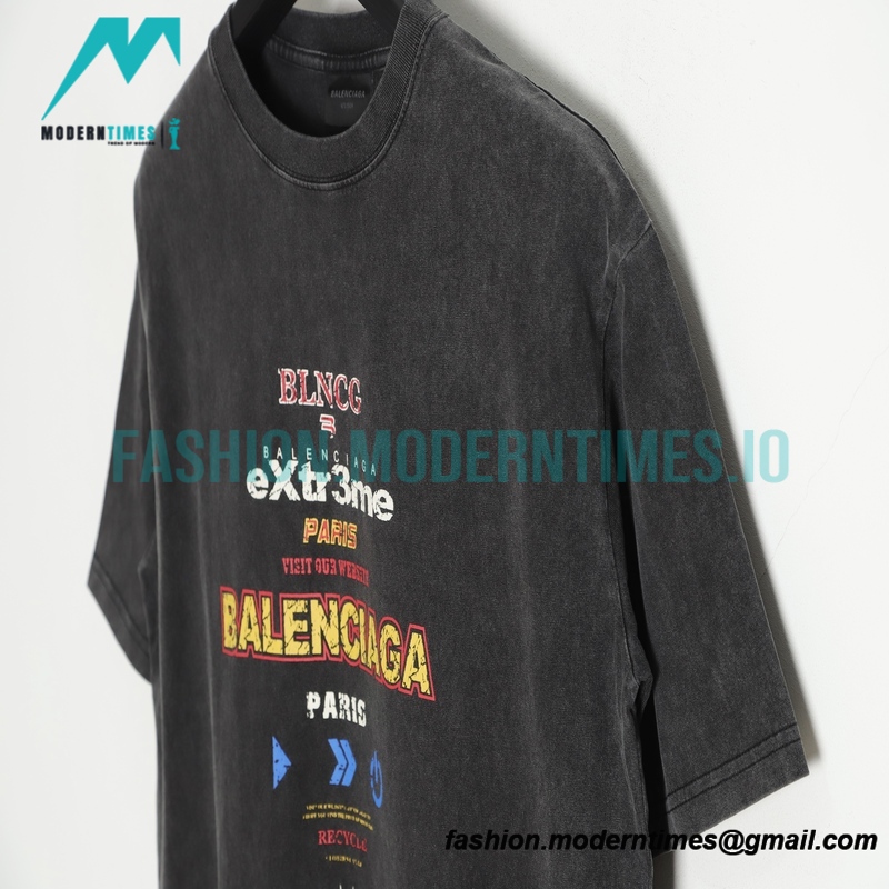 Balenciaga - Letter Burst Print Short Sleeve T-shirt