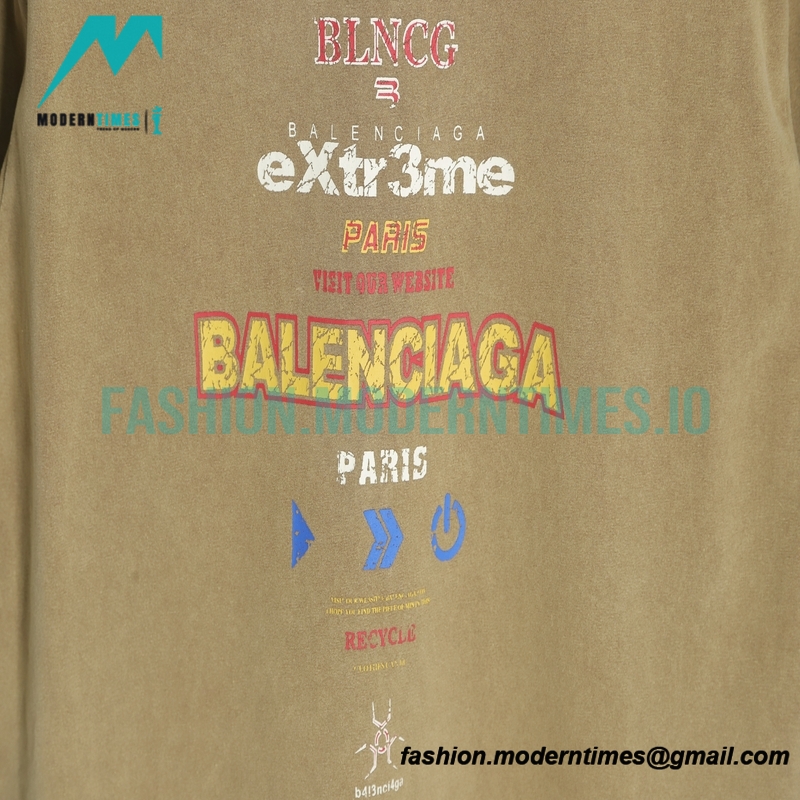 Balenciaga - Letter Burst Print Short Sleeve T-shirt