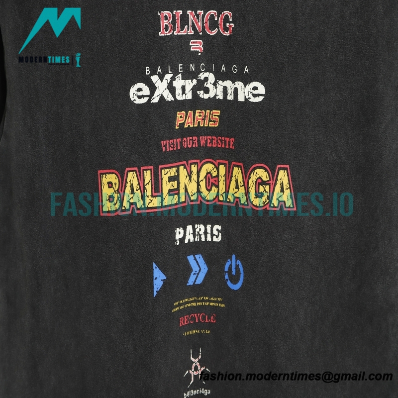 Balenciaga - Letter Burst Print Short Sleeve T-shirt