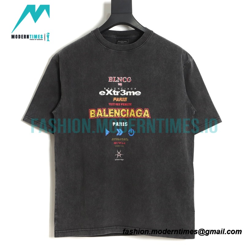 Balenciaga - Letter Burst Print Short Sleeve T-shirt