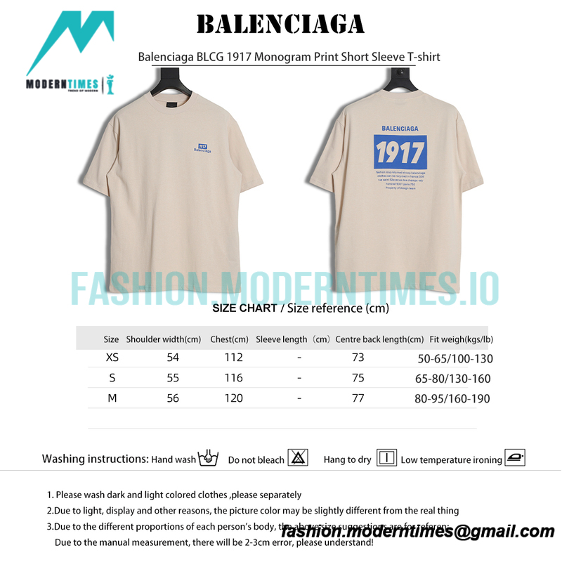 Balenciaga - 1917 Monogram Print Short Sleeve T-shirt