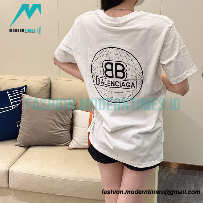 Balenciaga - 23SS Earth Embroidery Short Sleeve T-shirt