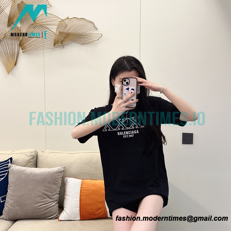 Balenciaga - 23SS Embroidered Short Sleeve T-shirt