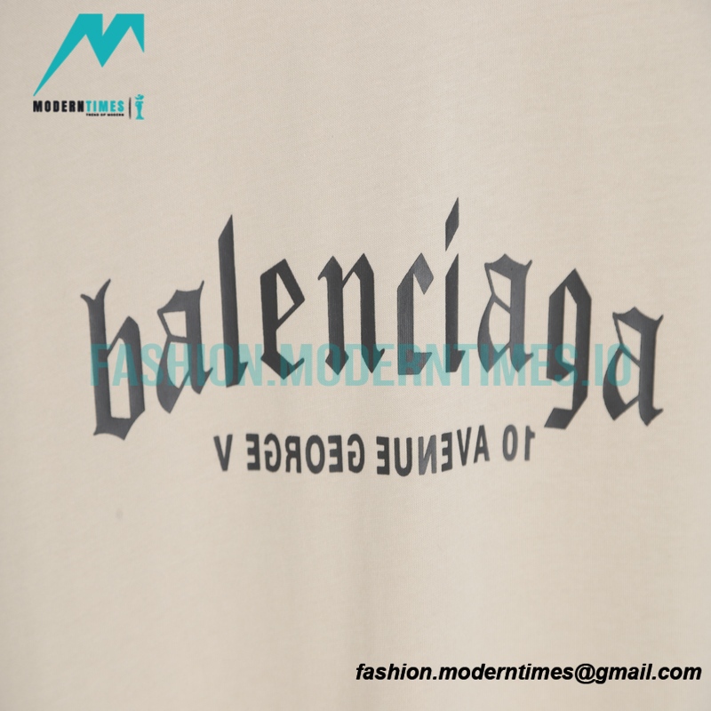 Balenciaga - English Letter Print Short Sleeve T-shirt
