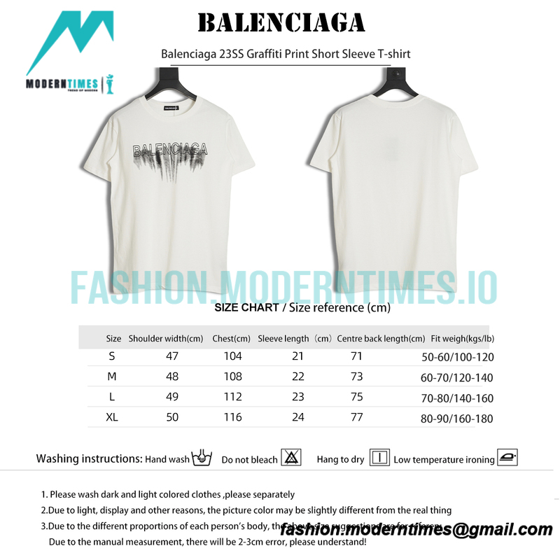 Balenciaga - 23SS Graffiti Print Short Sleeve T-shirt