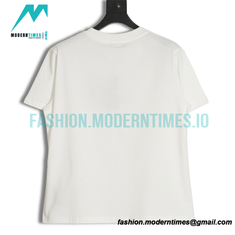  Balenciaga - Gucci Chest Embroidered Short Sleeve 