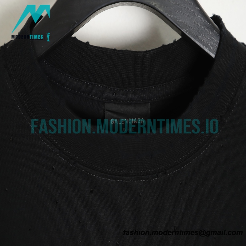 Balenciaga - Full Star Letter Embroidered Short Sleeve T-shirt