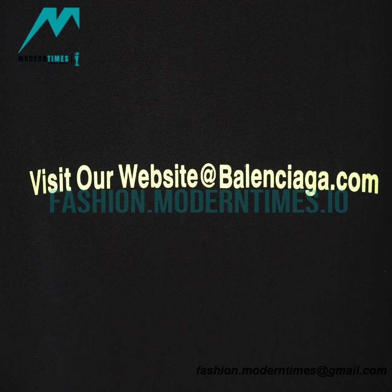 Balenciaga - Fluorescent Letter Print Short Sleeve T-shirt