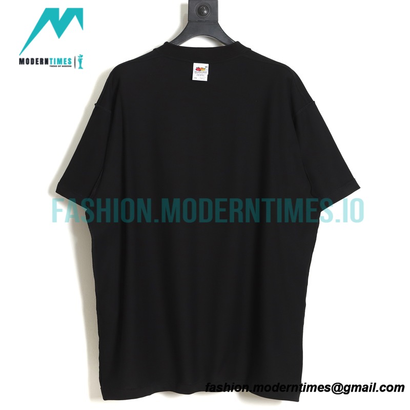 Balenciaga - 23ss Mirror Letter Embroidery Short Sleeve T-shirt