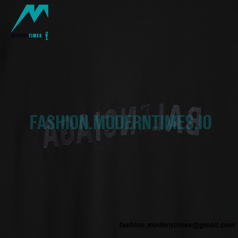 Balenciaga - 23ss Mirror Letter Embroidery Short Sleeve T-shirt