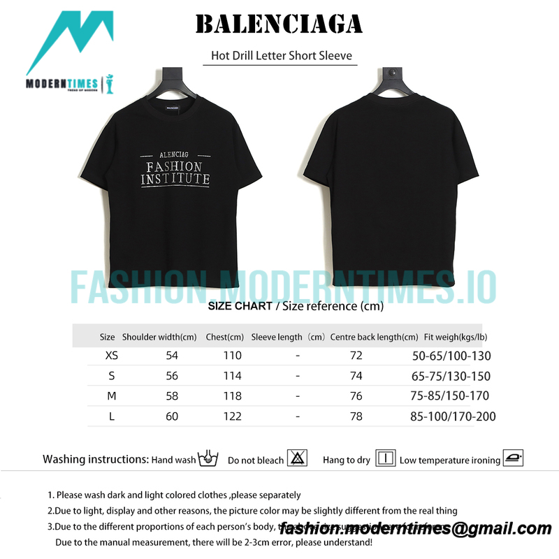 Balenciaga - Hot Drill Letter Short Sleeve