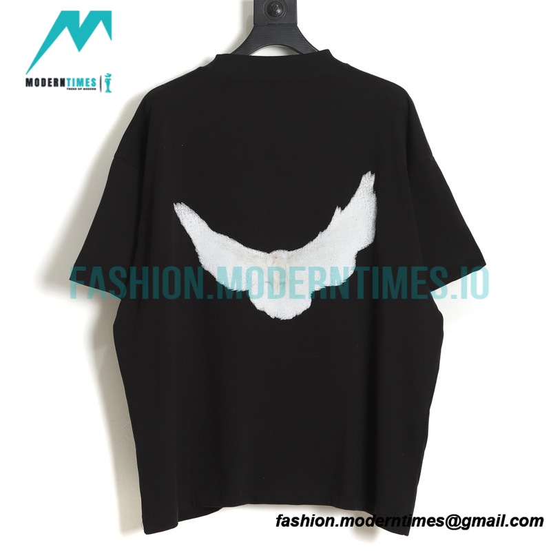 Balenciaga - Flocked Letter Wash Short Sleeve