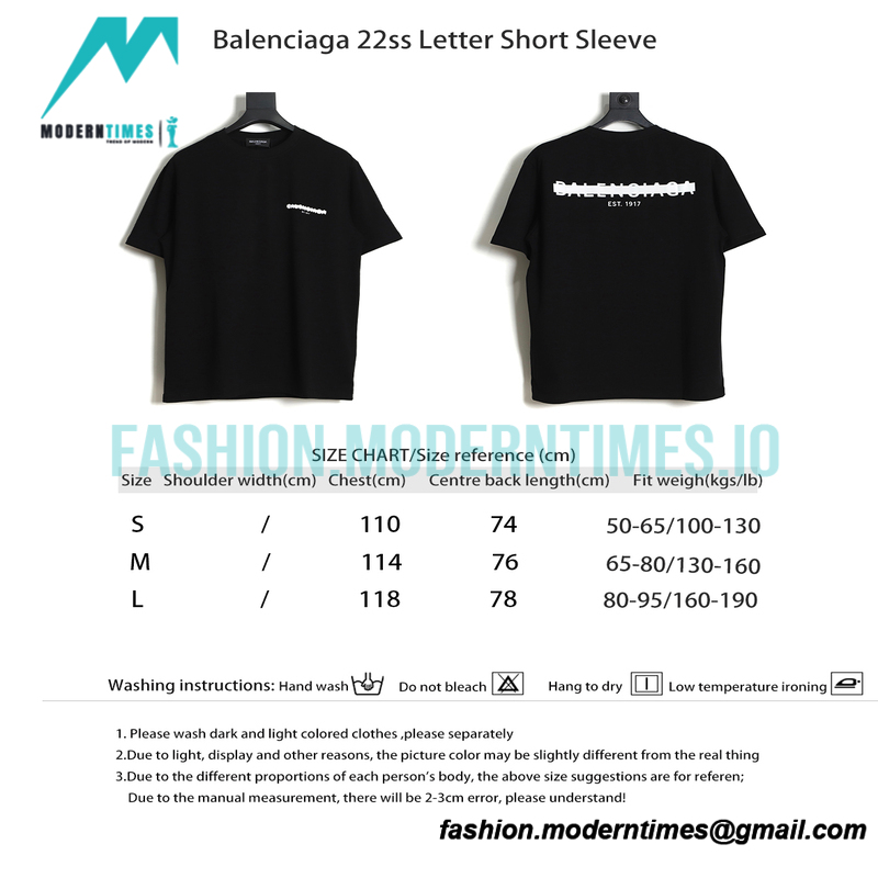 Balenciaga - 22ss Letter Short Sleeve