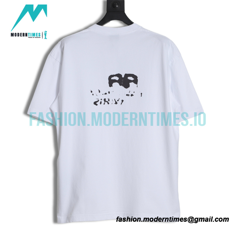 Balenciaga - 23SS Double B Splash Ink Short Sleeve T-shirt