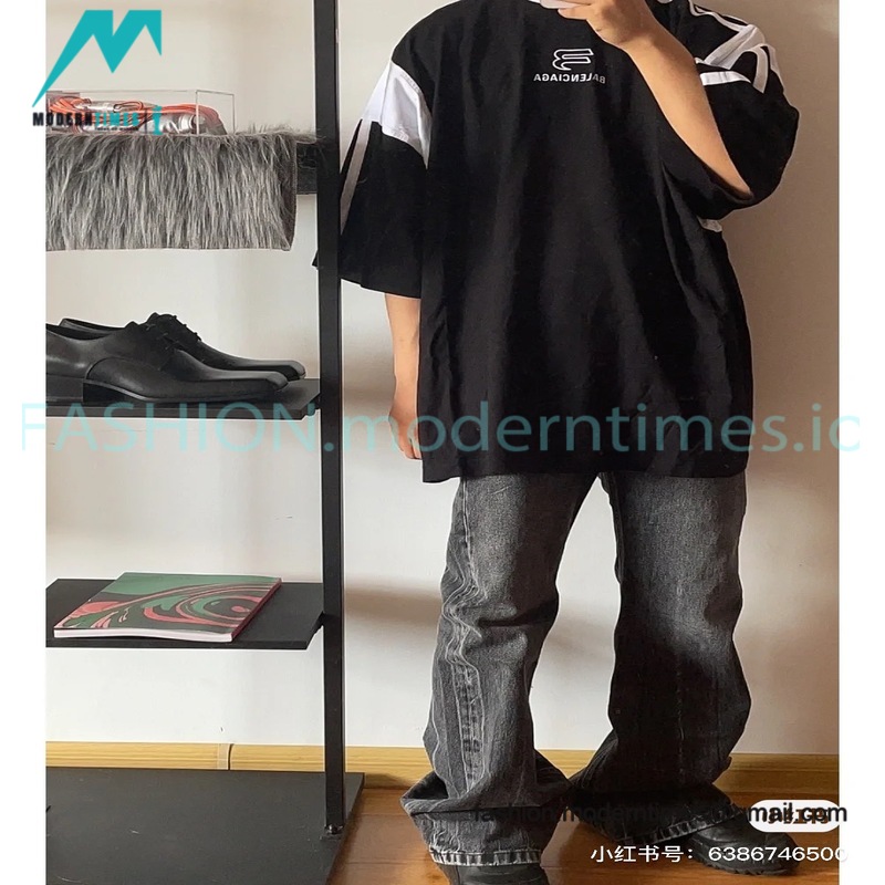 Balenciaga - 23SS Double Hook Stitching Short Sleeve T-shirt