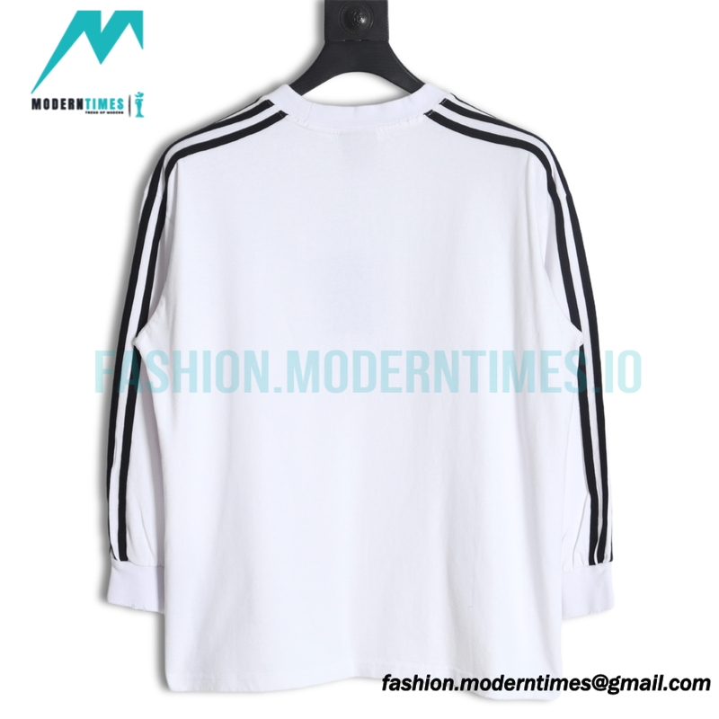 Balenciaga - Adidas 23FW Clover Co-branded  Webbing Long Sleeve T-shirt