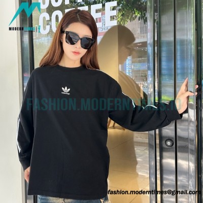 Balenciaga - Adidas 23FW Clover Co-branded  Webbing Long Sleeve T-shirt