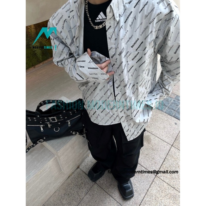Balenciaga - 23GW Full Logo Signature Shirt
